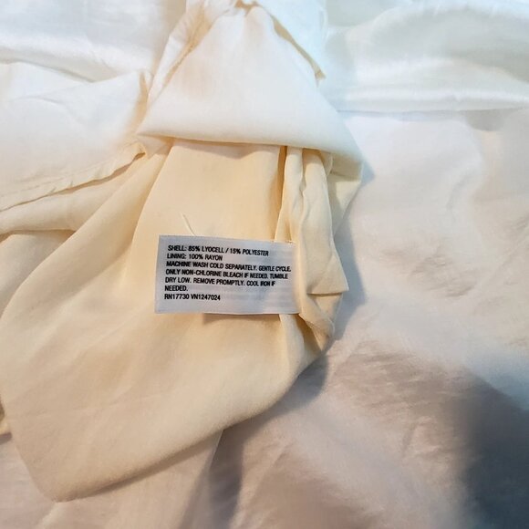 Future Collective Womens Cream Pleated Midi Skirt 10 Made from lightweight fabr - Picture 9 of 9